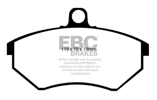 Jeu de plaquettes de frein Yellowstuff DP48412R EBC