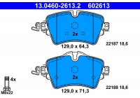Kit de plaquettes de frein, frein à disque 13.0460-2613.2 ATE