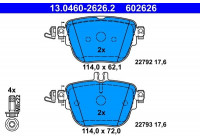 Kit de plaquettes de frein, frein à disque 13.0460-2626.2 ATE