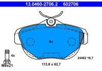 Kit de plaquettes de frein, frein à disque 13.0460-2706.2 ATE