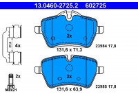 Kit de plaquettes de frein, frein à disque 13.0460-2725.2 ATE