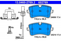 Kit de plaquettes de frein, frein à disque 13.0460-2769.2 ATE