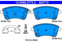 Kit de plaquettes de frein, frein à disque 13.0460-2772.2 ATE