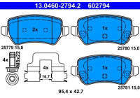 Kit de plaquettes de frein, frein à disque 13.0460-2794.2 ATE