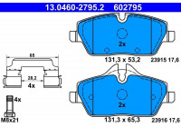 Kit de plaquettes de frein, frein à disque 13.0460-2795.2 ATE