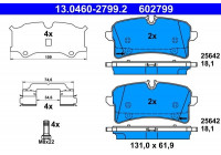 Kit de plaquettes de frein, frein à disque 13.0460-2799.2 ATE