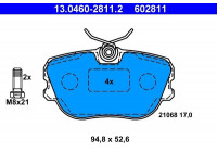 Kit de plaquettes de frein, frein à disque 13.0460-2811.2 ATE