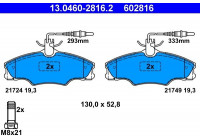 Kit de plaquettes de frein, frein à disque 13.0460-2816.2 ATE