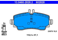 Kit de plaquettes de frein, frein à disque 13.0460-2828.2 ATE