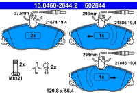 Kit de plaquettes de frein, frein à disque 13.0460-2844.2 ATE