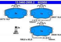 Kit de plaquettes de frein, frein à disque 13.0460-2955.2 ATE