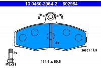 Kit de plaquettes de frein, frein à disque 13.0460-2964.2 ATE