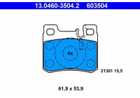 Kit de plaquettes de frein, frein à disque 13.0460-3504.2 ATE