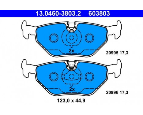 Kit de plaquettes de frein, frein à disque 13.0460-3803.2 ATE, Image 2