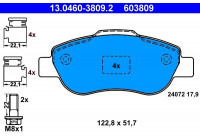 Kit de plaquettes de frein, frein à disque 13.0460-3809.2 ATE