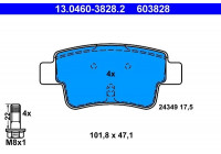 Kit de plaquettes de frein, frein à disque 13.0460-3828.2 ATE