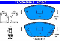 Kit de plaquettes de frein, frein à disque 13.0460-3840.2 ATE