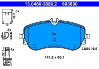 Kit de plaquettes de frein, frein à disque 13.0460-3880.2 ATE