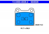 Kit de plaquettes de frein, frein à disque 13.0460-4028.2 ATE