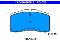 Kit de plaquettes de frein, frein à disque 13.0460-4056.2 ATE