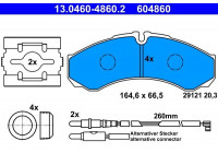 Kit de plaquettes de frein, frein à disque 13.0460-4860.2 ATE