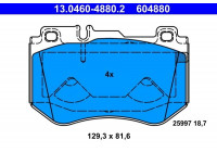 Kit de plaquettes de frein, frein à disque 13.0460-4880.2 ATE