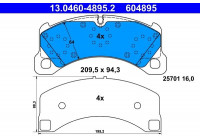 Kit de plaquettes de frein, frein à disque 13.0460-4895.2 ATE