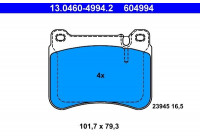 Kit de plaquettes de frein, frein à disque 13.0460-4994.2 ATE