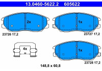 Kit de plaquettes de frein, frein à disque 13.0460-5622.2 ATE