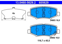 Kit de plaquettes de frein, frein à disque 13.0460-5629.2 ATE