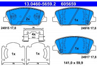 Kit de plaquettes de frein, frein à disque 13.0460-5659.2 ATE