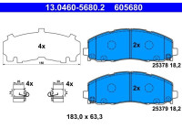 Kit de plaquettes de frein, frein à disque 13.0460-5680.2 ATE