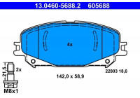 Kit de plaquettes de frein, frein à disque 13.0460-5688.2 ATE