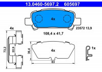 Kit de plaquettes de frein, frein à disque 13.0460-5697.2 ATE