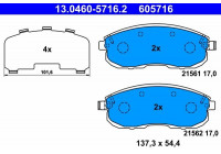 Kit de plaquettes de frein, frein à disque 13.0460-5716.2 ATE