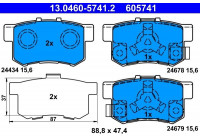 Kit de plaquettes de frein, frein à disque 13.0460-5741.2 ATE