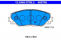 Kit de plaquettes de frein, frein à disque 13.0460-5766.2 ATE