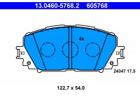 Kit de plaquettes de frein, frein à disque 13.0460-5768.2 ATE