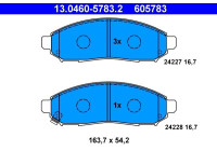 Kit de plaquettes de frein, frein à disque 13.0460-5783.2 ATE