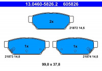 Kit de plaquettes de frein, frein à disque 13.0460-5826.2 ATE