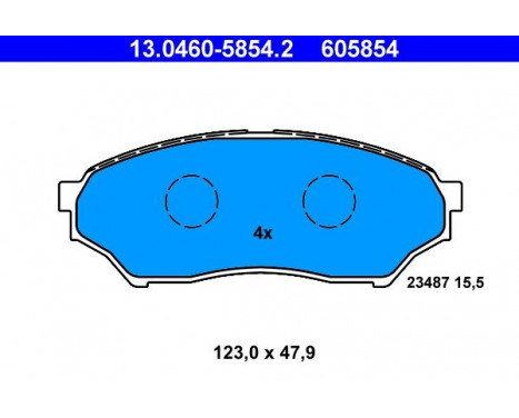 Kit de plaquettes de frein, frein à disque 13.0460-5854.2 ATE