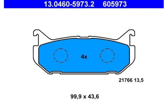Kit de plaquettes de frein, frein à disque 13.0460-5973.2 ATE