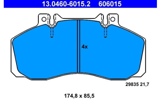 Kit de plaquettes de frein, frein à disque 13.0460-6015.2 ATE