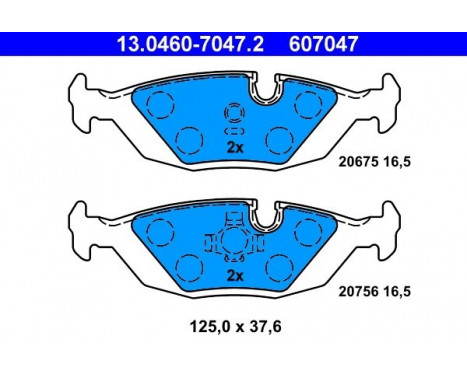 Kit de plaquettes de frein, frein à disque 13.0460-7047.2 ATE