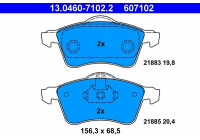 Kit de plaquettes de frein, frein à disque 13.0460-7102.2 ATE