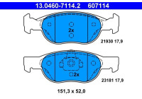 Kit de plaquettes de frein, frein à disque 13.0460-7114.2 ATE