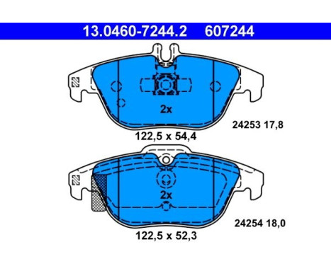 Kit de plaquettes de frein, frein à disque 13.0460-7244.2 ATE, Image 2