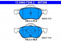 Kit de plaquettes de frein, frein à disque 13.0460-7248.2 ATE