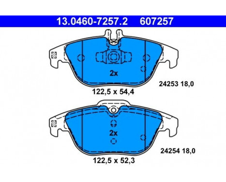 Kit de plaquettes de frein, frein à disque 13.0460-7257.2 ATE, Image 2