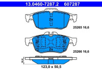 Kit de plaquettes de frein, frein à disque 13.0460-7287.2 ATE